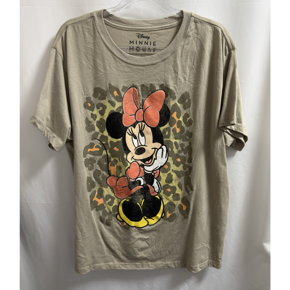 Disney Tops - Disney Minnie Mouse Graphic T-Shirt Womens 2X Dark Tan